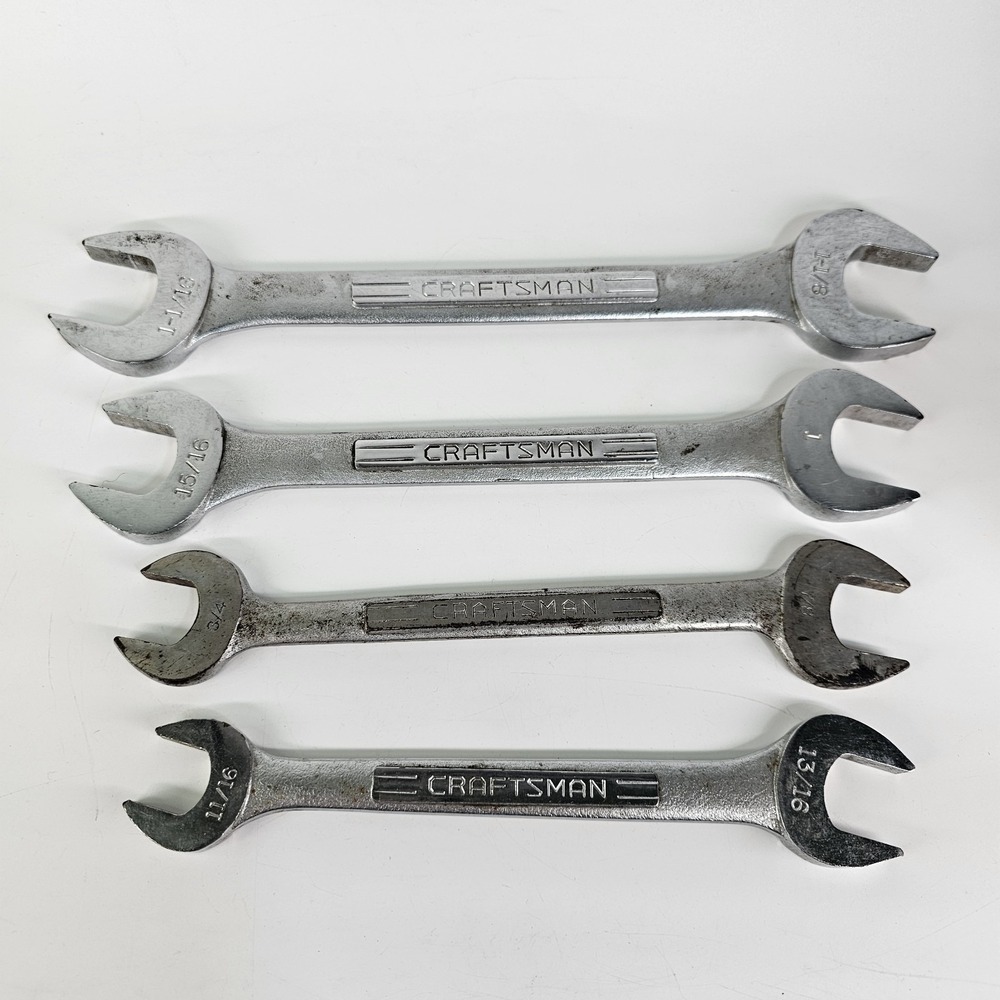 CRAFTSMAN 4 Piece Lot Open End Wrench VV Series 44586 44585 44591 Forged USA